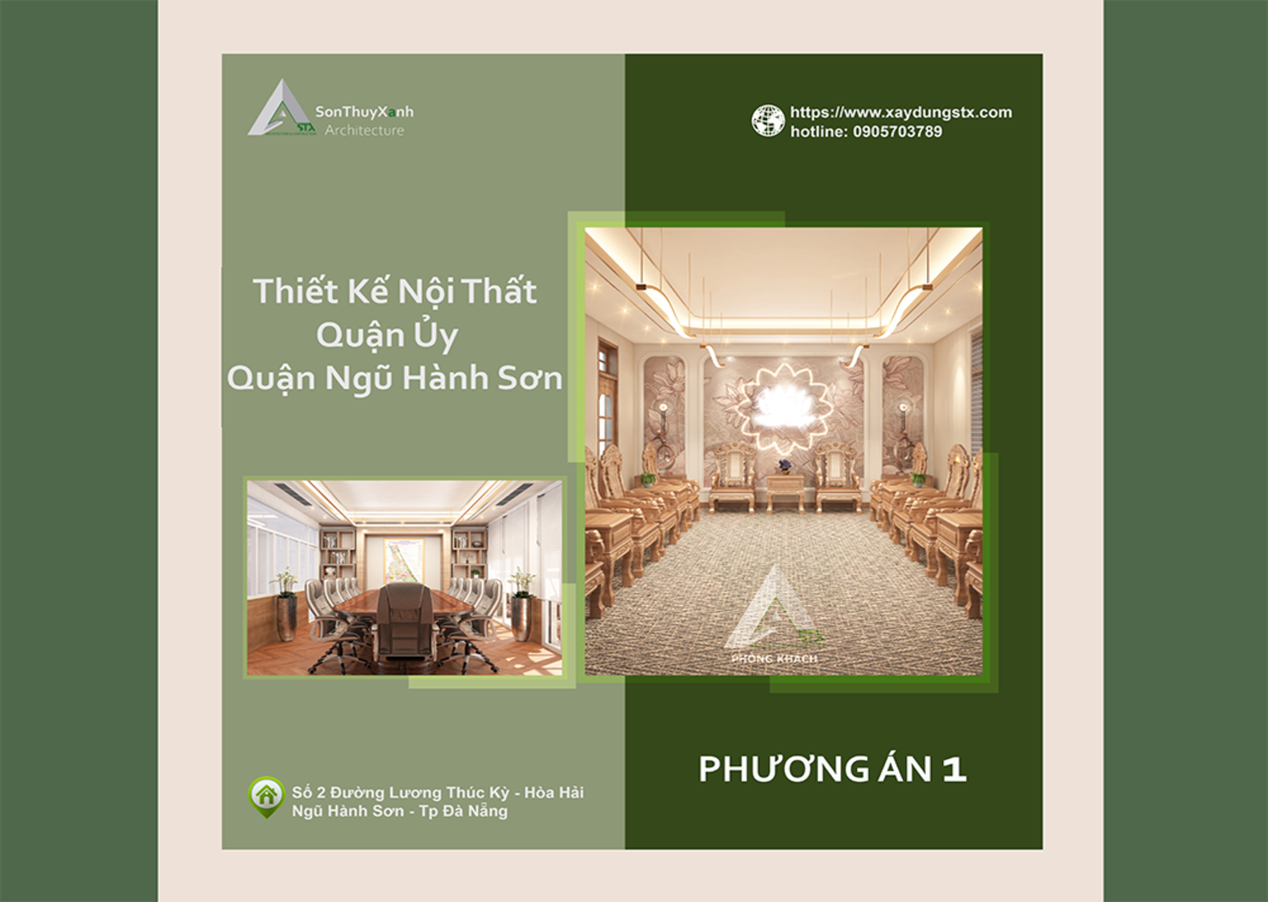 Thiết kế nội thất quận ủy quận Ngũ Hành Sơn